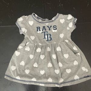 Stylish Gray Heart Kids Tampa Bay Rays Dress